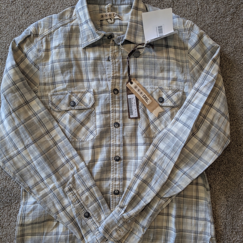 Men's DNL Plaid Shirt by - Gray